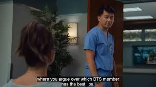 Jin was mentioned in Disney + popular series Doogie Kamealoha, M.D. season 2 episode 3 #Jin #방탄소년단진