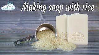 How to make cold process soap with Rice. Patreon requested soap. Rice milk soap. Lather test