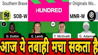 SOB W vs MNR W Dream11, SOB W vs MNR W Dream11 Prediction, SOB W vs MNR W Dream11 Team, The Hundred