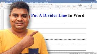 How To Put a Divider Line In Word