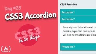 Accordion: CSS Tutorial (Day 23 of CSS3 in 30 Days)