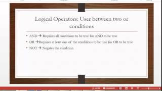 Visual Basic - Conditional Statements