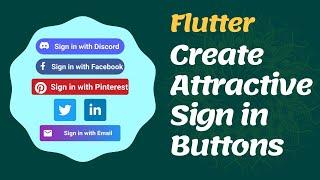 Flutter - How to Create Attractive Sign in Buttons | Flutter Social Media Login Buttons