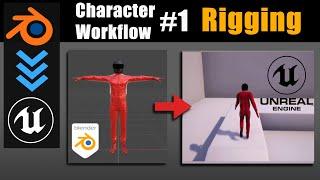 [Blender to UE] Custom Characters #1 Rigging & Setup