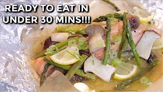 EASY JAPANESE BAKED SALMON, ASPARAGUS AND MUSHROOMS IN FOIL @CookingwithChefDai