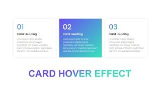 Card Hover Effect using Html & Css