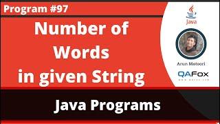 Java program to count number of words in a String