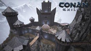 Conan Exiles Epic Base Location - Savage Mountain Castle (Speed Build)