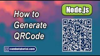 How to Implement and Export Image QR Code Using Node.js