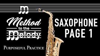 Method to the Melody: Saxophone Page 1