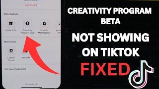 Creativity Program Beta Not Showing On TikTok !! Fix TikTok monetization option not showing