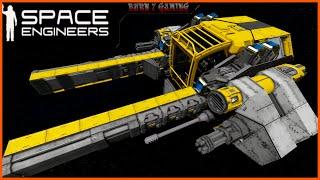 Space Engineers ship showcase - FS A1 2 Tusk Class Parasitic Fighter