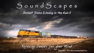  DISTANT TRAINS ECHOING IN THE RAIN II - Relaxing, Soothing Train Sounds & Rain for Sleep