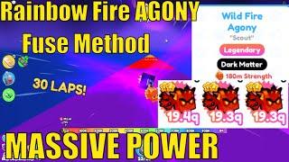 HOW TO GET BILLIONS OF STRENGTH IN YEET A PET! BEST FUSE METHOD FOR RAINBOW WILD FIRE AGONY