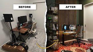 Interior Decorator Redesigns a Boring Home Office & Music Studio | Renter-Friendly Room Makeover