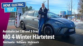 MG4 im Winter Härtetest - Autobahn-Reichweite und Verbrauch mit Ladekurve - Ist er wirklich so gut?