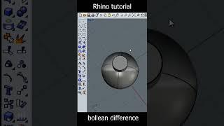 Rhino 3D/Boolean Difference#tutorial