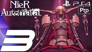 Nier Automata - Gameplay Walkthrough Part 3 - Opera Boss Fight & Machine Village (PS4 PRO)