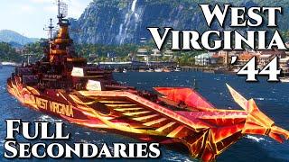 World of Warships: West Virginia '44 - Full Secondaries
