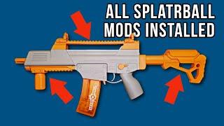 I Review SPLATRBALL MODS you can buy to UPGRADE SRB400 Gel Blaster - Stock, Sight Rail, Front Handle