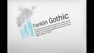 Tipografía FranKlin Gothic Stop Motion. Características Básicas