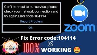 How to fix error code:104114 in zoom app 