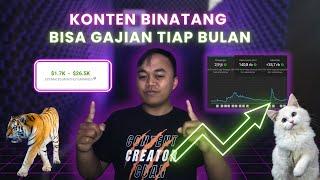 Cuma Upload Video Binatang Hasilkan 26 Juta Perbulan - Ide Konten Youtube Shorts Tanpa Wajah 2024