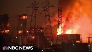 Fire at California power plant nearly under control after lithium batteries ignited