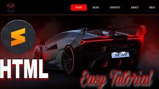 How to Add Background Image and Logo In Navbar | Sublime Text || Easy Tutorial | HTML Coding