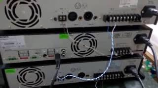 Bosch Public Address system installation with mixer amplifier and booster amplifier