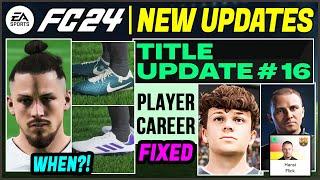 EA FC 24 NEWS | NEW CONFIRMED Updates, Real Faces & Career Mode Fix 