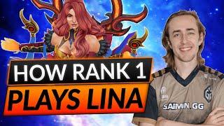 How RANK 1 DESTROYS Mid - Lina Tips and Tricks - Dota 2 guide