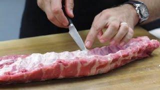 How to Remove the Silver Skin From Baby Back Ribs : Ways to Prepare Ribs