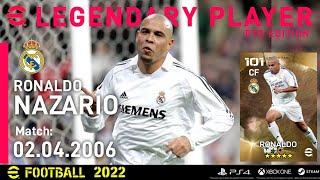 New Ronaldo Nazario "R9" Legendary card in eFootball 22 101 Rated CF #shorts