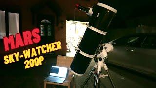 Capturing Mars with an 8" Reflector Telescope