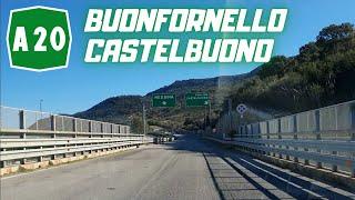 Autostrada A20 Messina-Palermo: da BUONFORNELLO (A19) a POLLINA-CASTELBUONO 2025