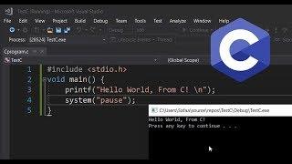 How to Create and Run C Program in Visual Studio