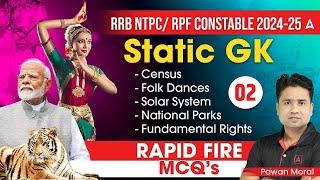 RRB NTPC 2024-25 | RPF Constable 2024-25 Static GK Marathon | RRB NTPC 2024 Static GK | By Pawan Sir