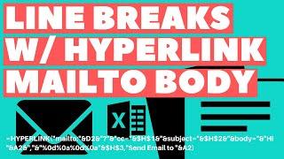 Excel Tip: Add Line Breaks in Body of Mailto (Hyperlink Function)