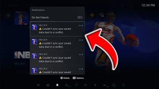 HOW TO FIX “PS5 Couldn’t Sync Due To Conflict” ISSUE ON PLAYSTATION 5 NBA 2K21 HOW TO FIX SAVED DATA