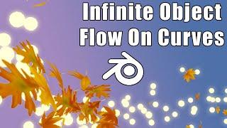 [Blender 3.1] Infinite Object Flow On Curves Using Geometry Nodes Tutorial