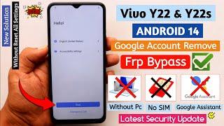 Vivo Y22 And Y22s Frp Bypass | Android 14 Without Pc || Unlock Google Account lock Guide 2024