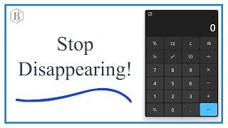 How to Keep Calculator (or Any Window) Always on Top in Windows 11