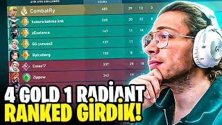 1 RADİANT, 4 GOLD ile RANKED GİRERSE ne olur? Valorant