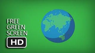 Free Green Screen - Cartoon Globe