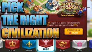 Best Civilization Guide in Rise of Kingdoms [Early/Mid/Late game]