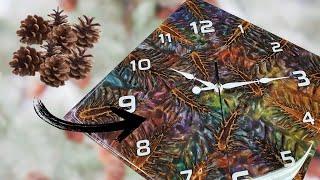 DIY Crafting a Unique Epoxy Resin Clock with Pine Cones