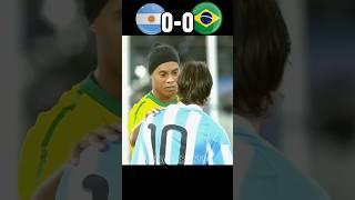 Argentina VS Brazil 2010 Messi Shocked Ronaldinho Neymar World Cup  #youtube #football #shorts