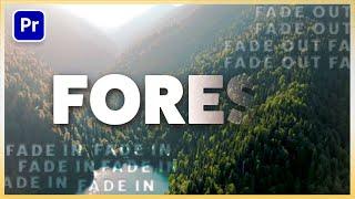 How To Fade In And Out Text In Premiere Pro 2022 - Tutorial