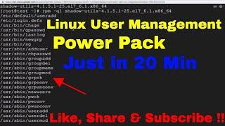 Linux User Administration in Depth | Useradd command and files used to create user